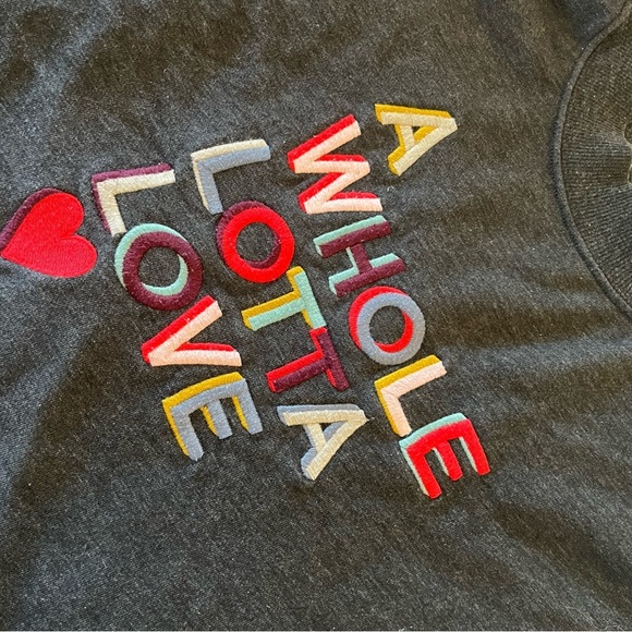 Gray Women's Sweatshirt with Colorful Embroidery - Picture 3 of 3